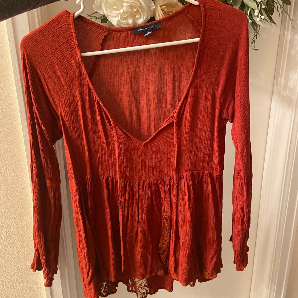 Red blouse